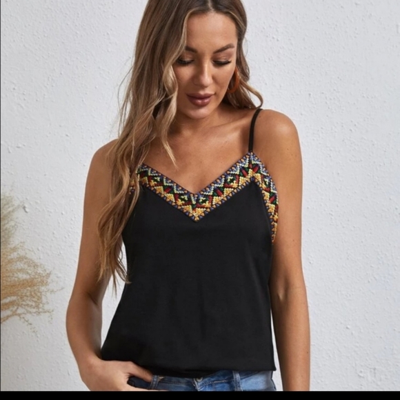 Embroidered Boho Tank - Picture 3 of 8